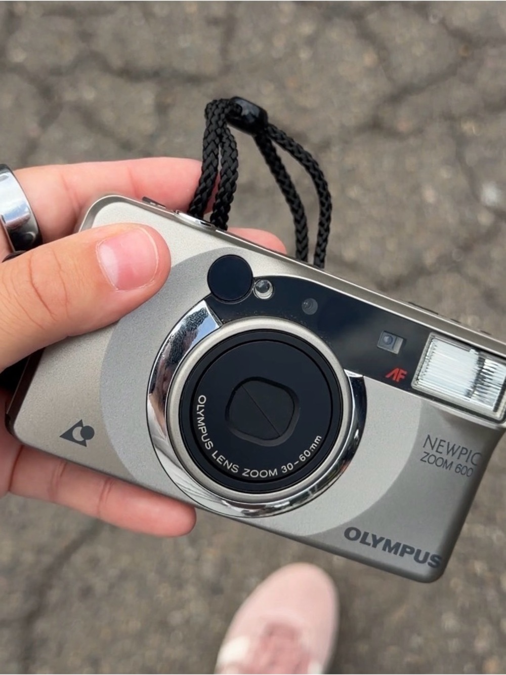 Olympus Compact Point-and-Shoot Camera in Silver and Black